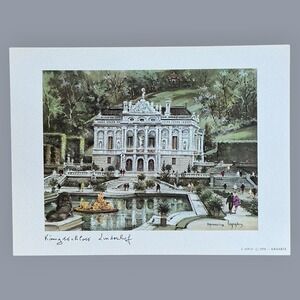 Maurice Legendre Konigsschloss Linderhof Art Print KRISARTS 1976 Germany